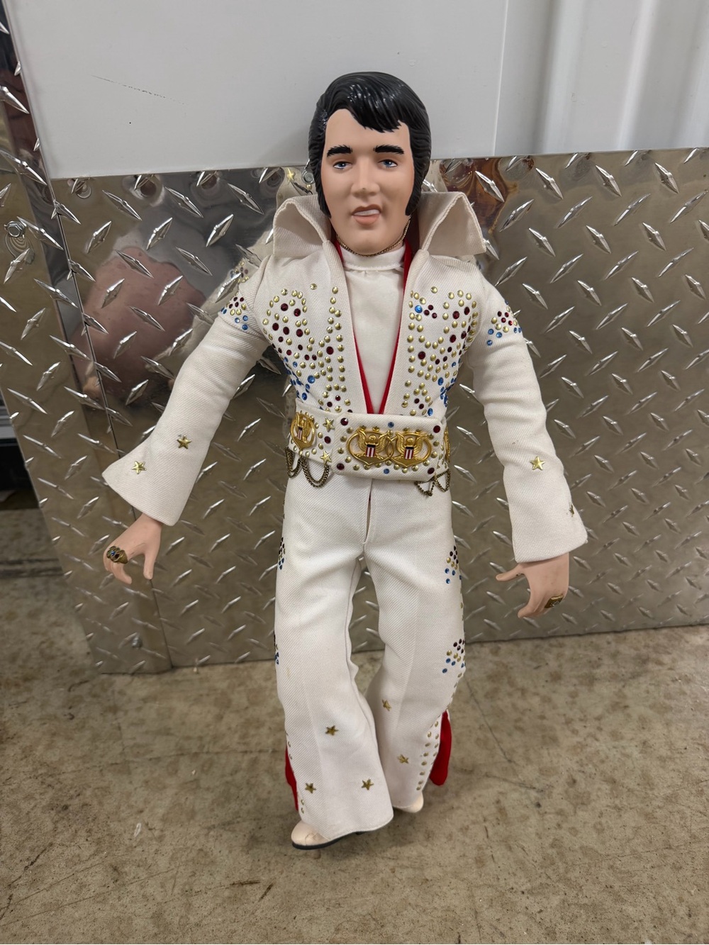Elvis Presley Porcelain Doll Danbury Mint 1987 Aloha From Hawaii Pre-Owned